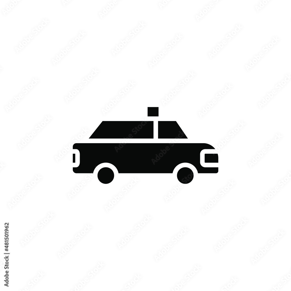 Cab, Taxi, Travel, Transportation Solid Icon, Vector, Illustration, Logo Template. Suitable For Many Purposes.