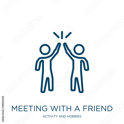 Fotografía meeting with a friend icon from activity and hobbies collection