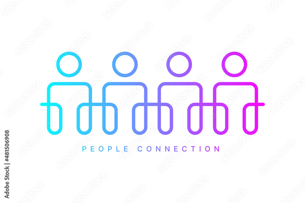 Logo design template people connection business corporate. Minimal flat design. Vector illustration Logo design template people connection business corporate. Minimal flat design. Vector illustration