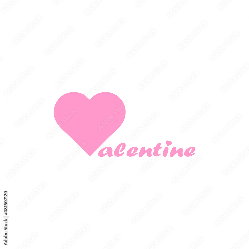 valentine icon simple design vector