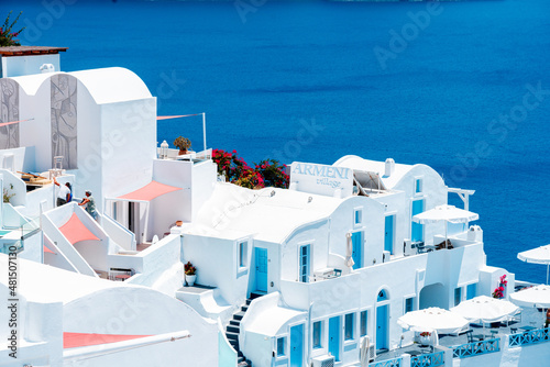 greece, santorini, greek, travel, mediterranean, europe, architecture, vacation, view, building, island, traditional, white, blue, cyclades, oia, aegean, beautiful, summer, tourism, sea, landscape, vi