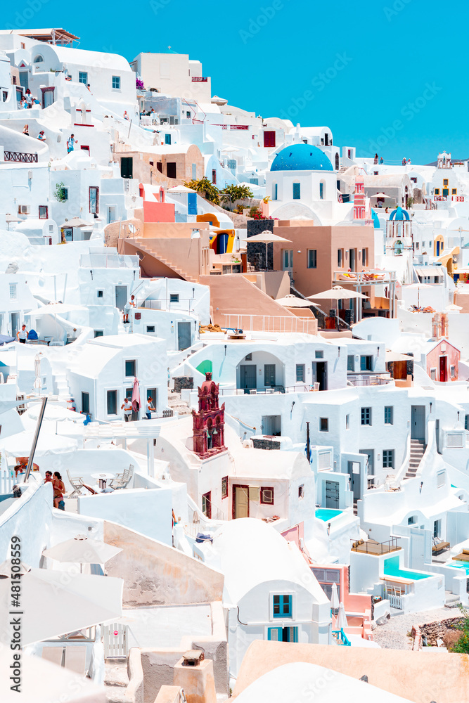 Fototapeta premium Oia Santorini, Greece Hillside