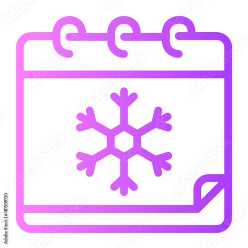 winter gradient icon