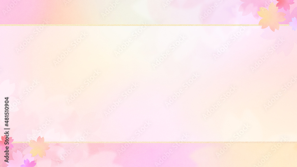 Pastel background material using cherry blossoms Pastel background material using cherry blossoms
