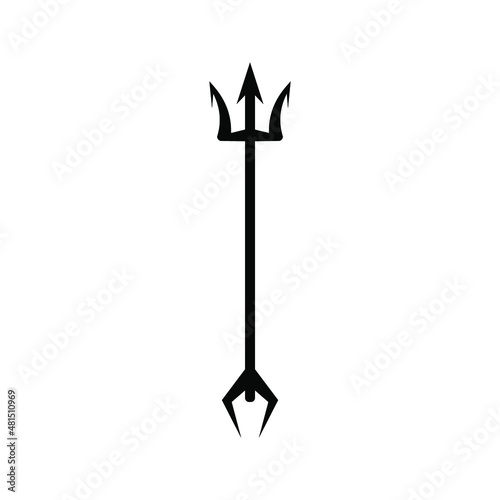 Trident icon, isolated on white background. vector illustration
