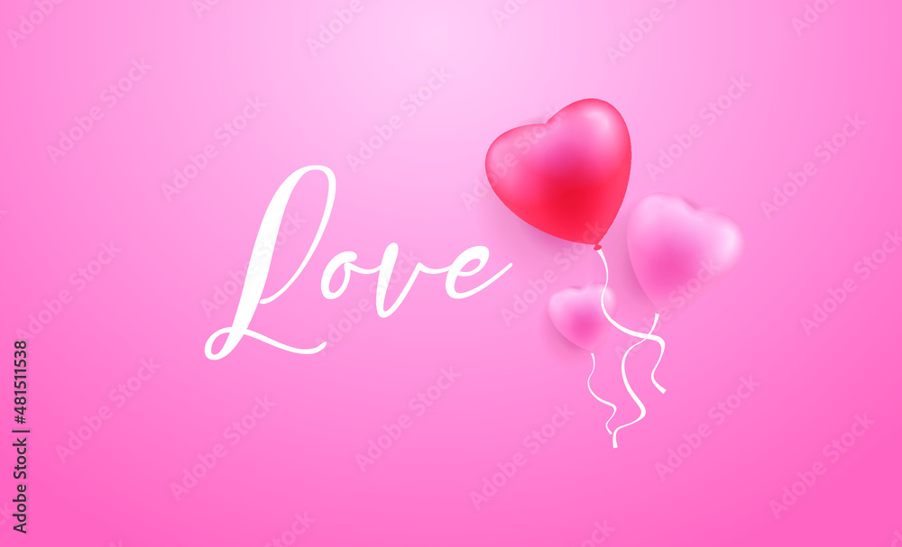background 3d heart flying on pink background. Vector symbols of love for Happy Women's, Mother's, Valentine's Day, birthday greeting card design. background 3d heart flying on pink background. Vector symbols of love for Happy Women's, Mother's, Valentine's Day, birthday greeting card design.