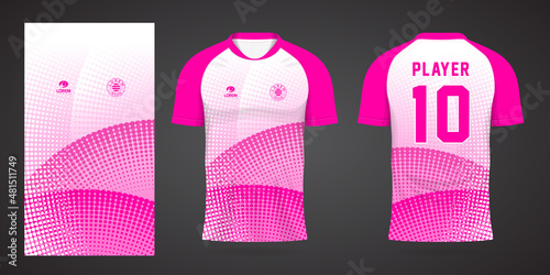 pink sports shirt jersey design template