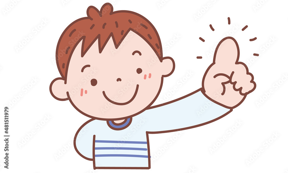 指差しをする男の子 指差しをする男の子