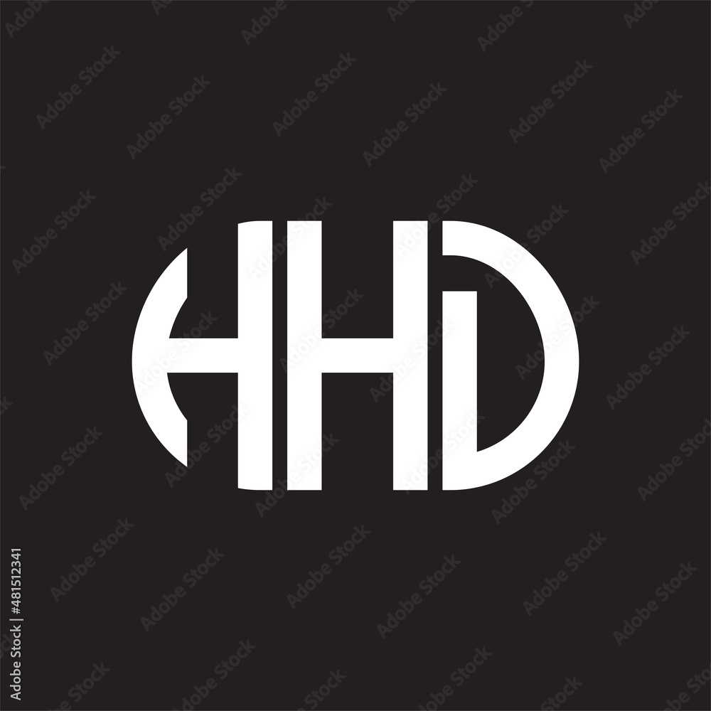 HHD letter logo design on black background. HHD creative initials letter logo concept. HHD letter design. HHD letter logo design on black background. HHD creative initials letter logo concept. HHD letter design.