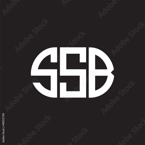 SSB letter logo design on black background. SSB creative initials letter logo concept. SSB letter design. photo