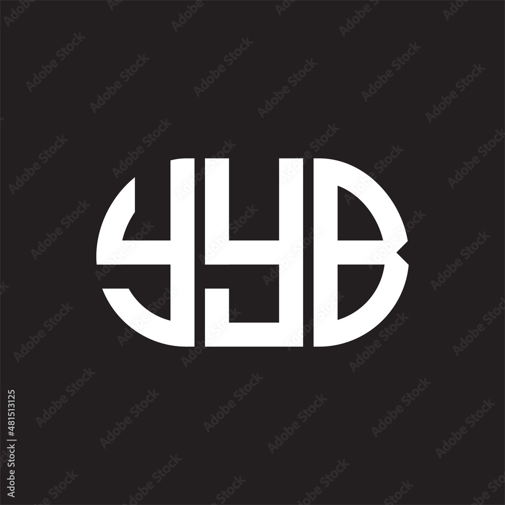 YYB letter logo design on black background. YYB creative initials letter logo concept. YYB letter design. YYB letter logo design on black background. YYB creative initials letter logo concept. YYB letter design.