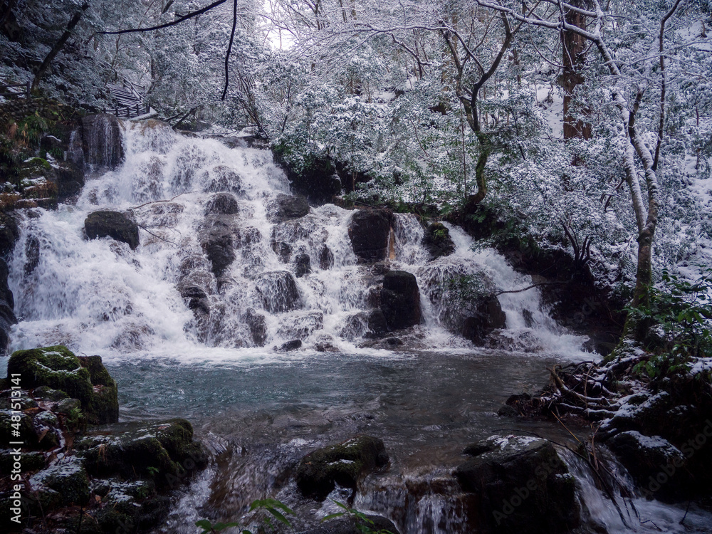 Obraz premium 七つ滝の冬の絶景