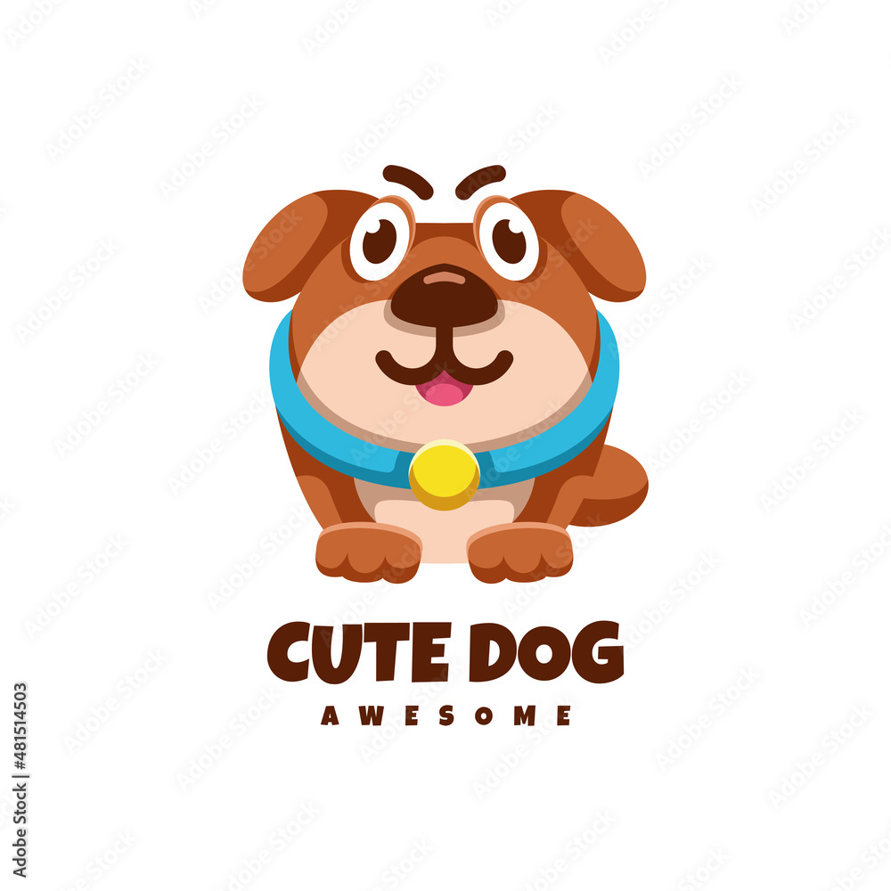 Illustration vector graphic of Cute Dog, good for logo design Illustration vector graphic of Cute Dog, good for logo design