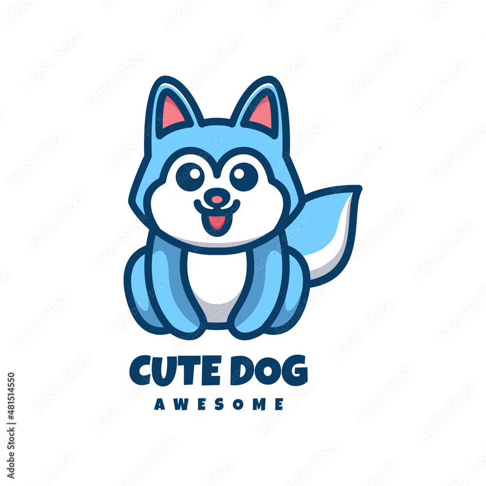 Illustration vector graphic of Cute Dog, good for logo design