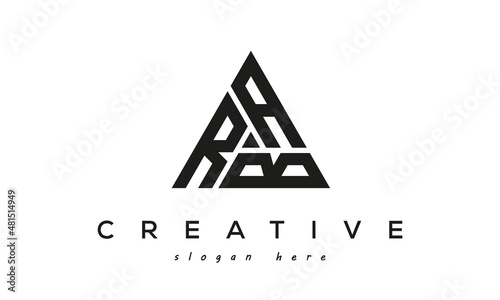 RAB creative tringle three letters logo design