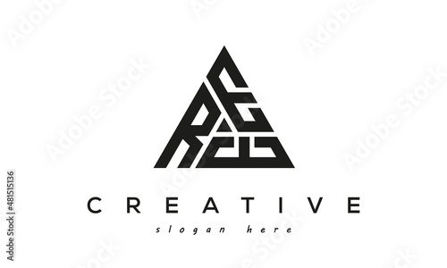 REE creative tringle three letters logo design