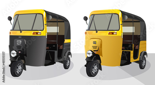 tuk tuk vector template design , White background photo