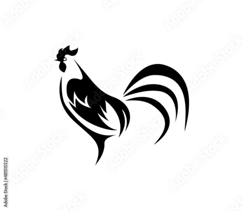 Slika na platnu rooster logo vector icon, creative modern simple logo