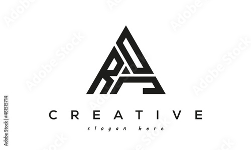 ROJ creative tringle three letters logo design