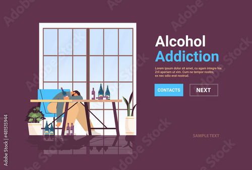 sad man drinker alcoholic drinking alone depressed addicted drunk guy having problem alcohol addiction alcoholism