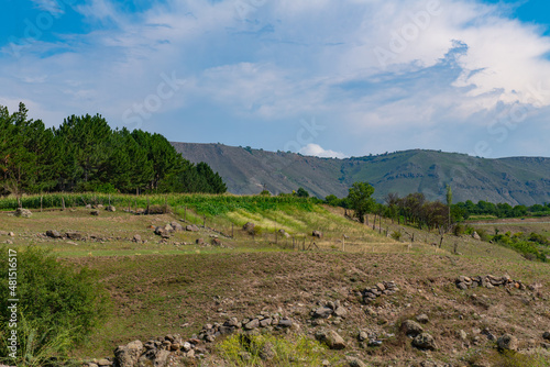 magnificent view of the landscape in georgia near the city of uplistsikhe