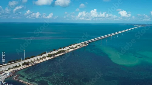Wallpaper Mural Panning wide of 7 Mile Bridge Florida Keys United States near Key West Florida Keys. Travel highway road. Freeway road. Coastal road. Torontodigital.ca