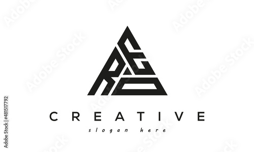 REO creative tringle three letters logo design photo
