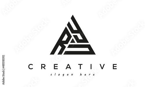 RYU creative tringle three letters logo design	 photo