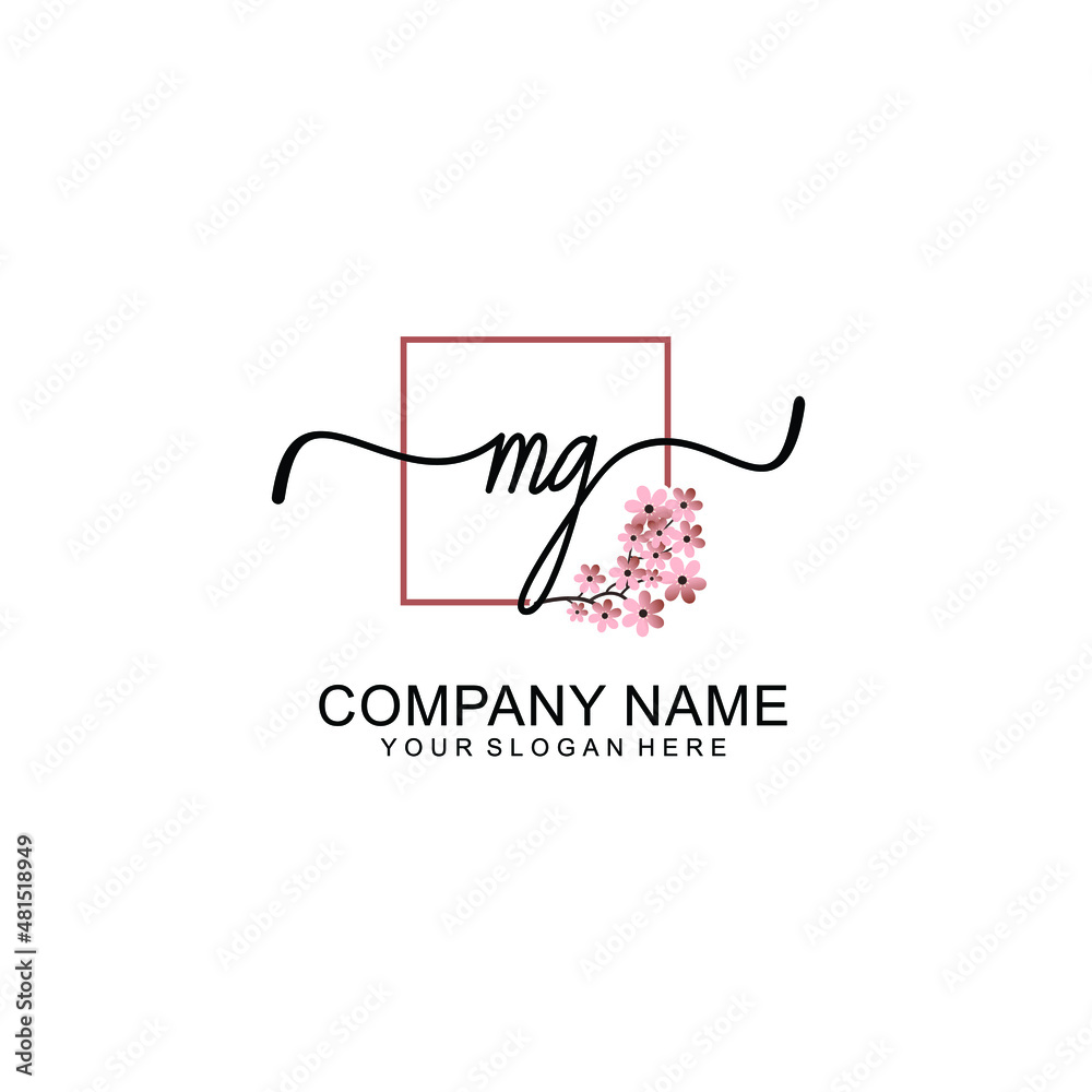 Initial MG beauty monogram and elegant logo design handwriting logo of initial signature Initial MG beauty monogram and elegant logo design handwriting logo of initial signature