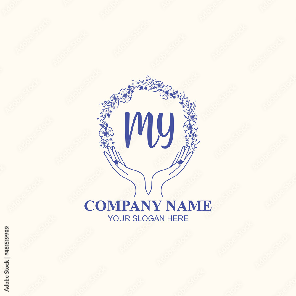 MY initial hand drawn wedding monogram logos MY initial hand drawn wedding monogram logos