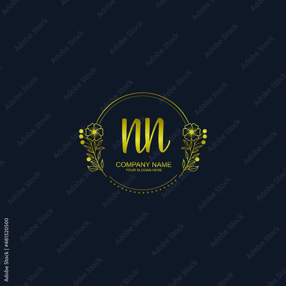 NN initial hand drawn wedding monogram logos NN initial hand drawn wedding monogram logos