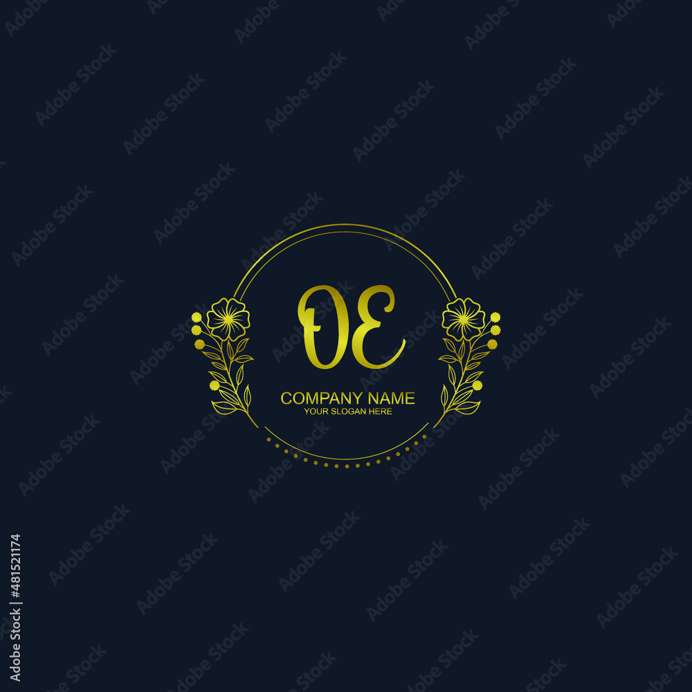 OE initial hand drawn wedding monogram logos OE initial hand drawn wedding monogram logos