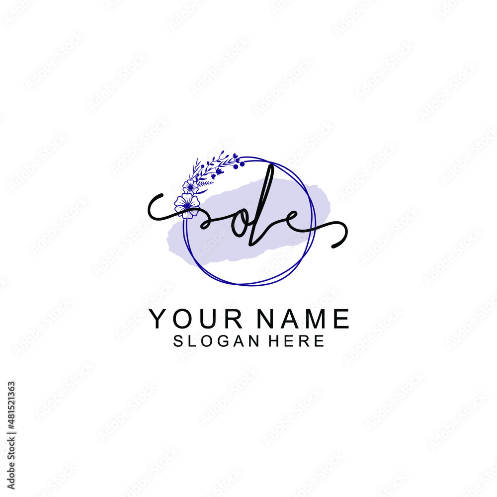 Initial OL beauty monogram and elegant logo design  handwriting logo of initial signature