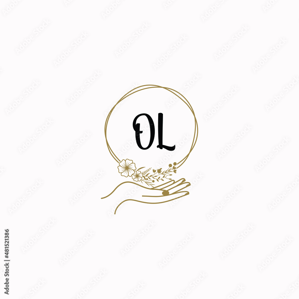 OL initial hand drawn wedding monogram logos OL initial hand drawn wedding monogram logos