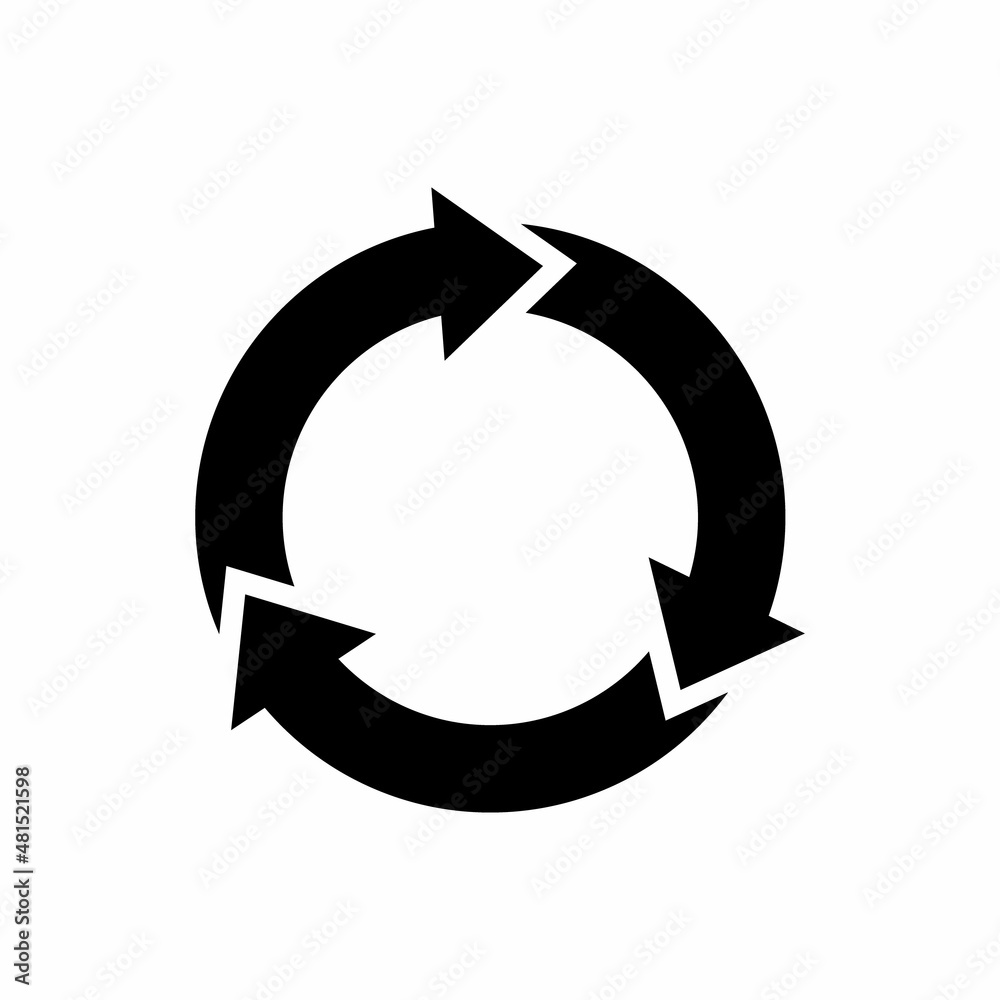 three circle arrow icon vector three circle arrow icon vector