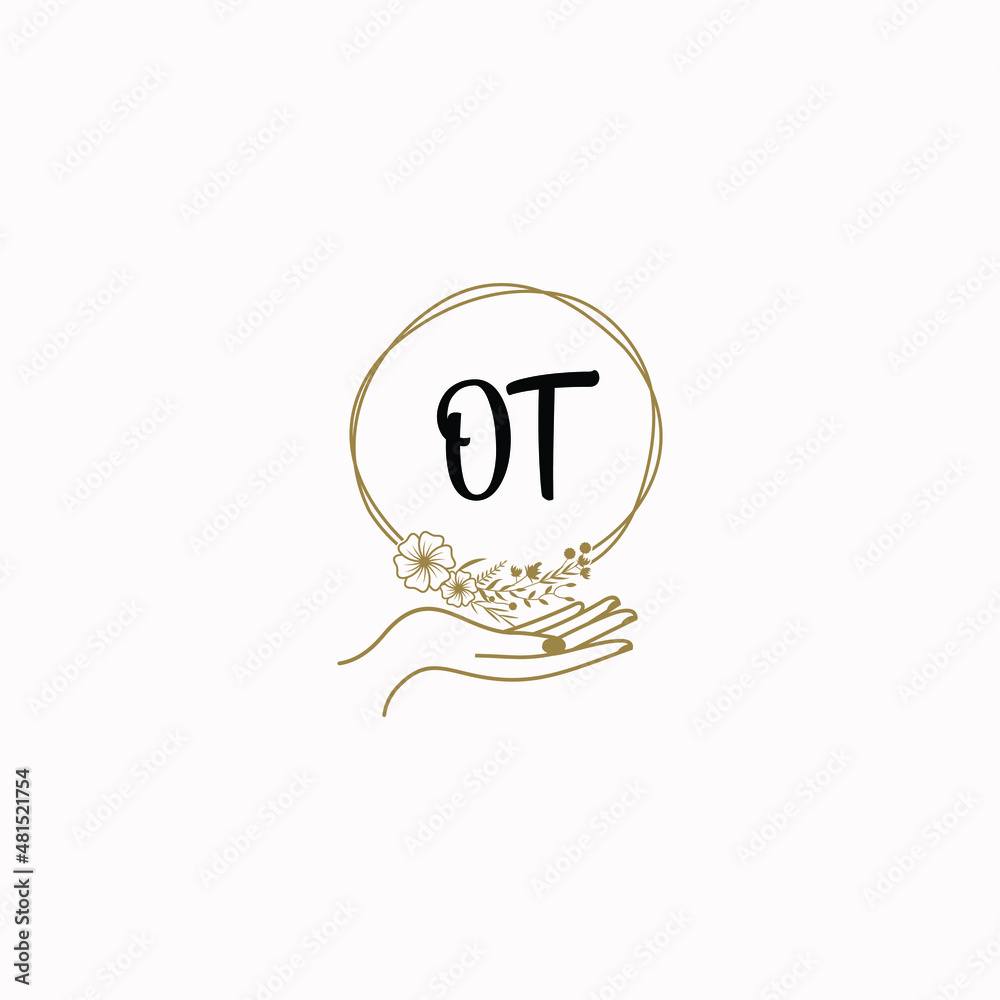 OT initial hand drawn wedding monogram logos OT initial hand drawn wedding monogram logos