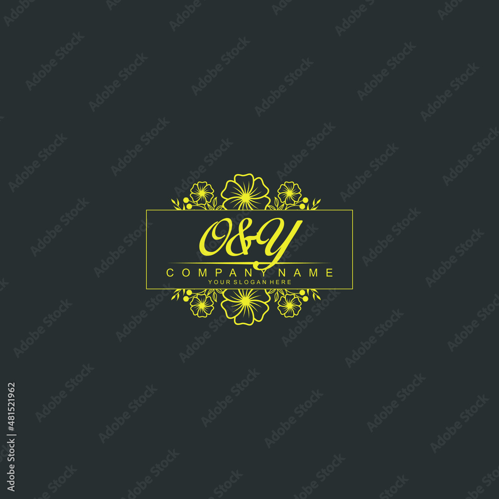 OY Initial handwriting logo vector. Hand lettering for designs OY Initial handwriting logo vector. Hand lettering for designs
