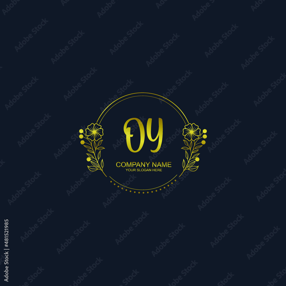 OY initial hand drawn wedding monogram logos OY initial hand drawn wedding monogram logos