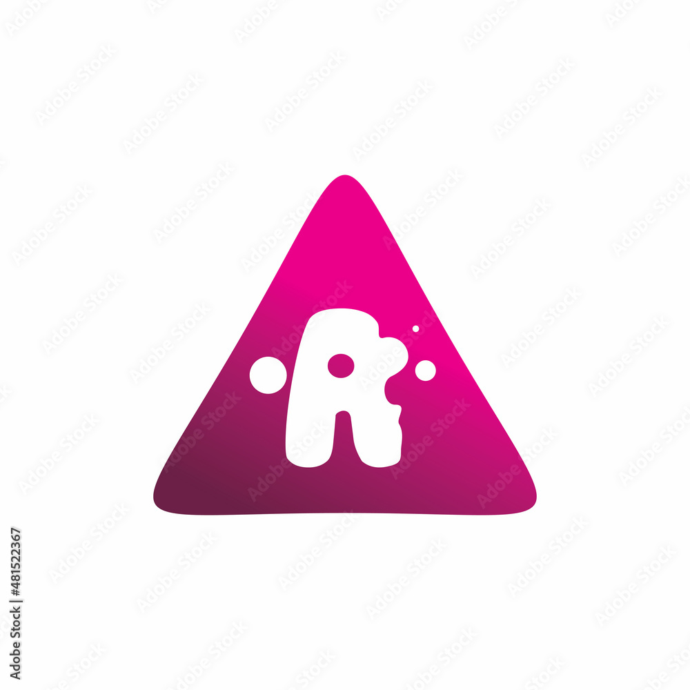 triangle initial a letter fuid logo design triangle initial a letter fuid logo design