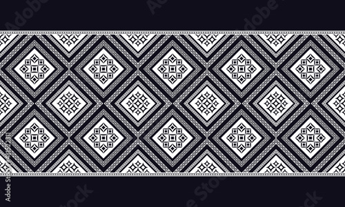 ethnic seamless pattern. Traditional design for background, wallpaper, clothing, wrapping, carpet, tile, fabric, decoration, vector illustration, embroidery style.