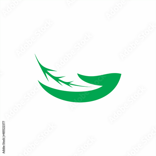 green nature leaf aco hand care logo design photo
