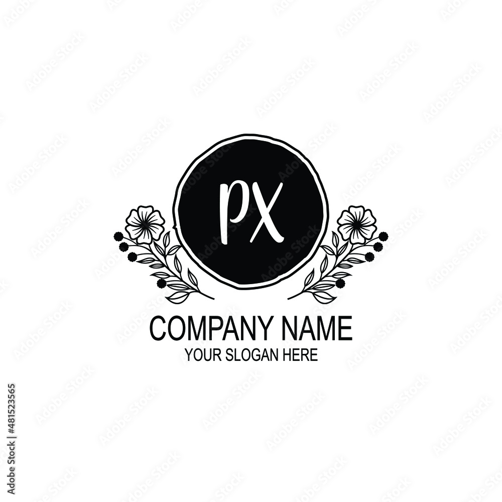 PX initial hand drawn wedding monogram logos PX initial hand drawn wedding monogram logos