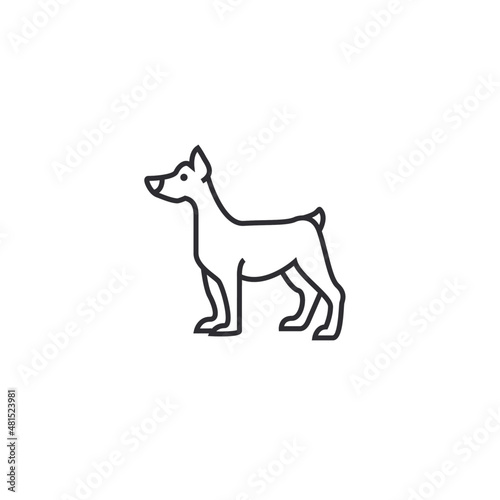 Vector illustration of a dog icon