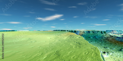 Alien Planet. Mountain. 3D rendering