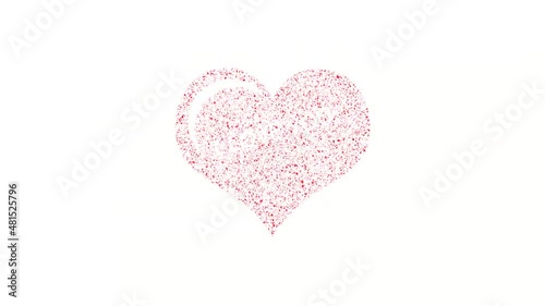 Animated valentine card with a love message for February 14 on a white background