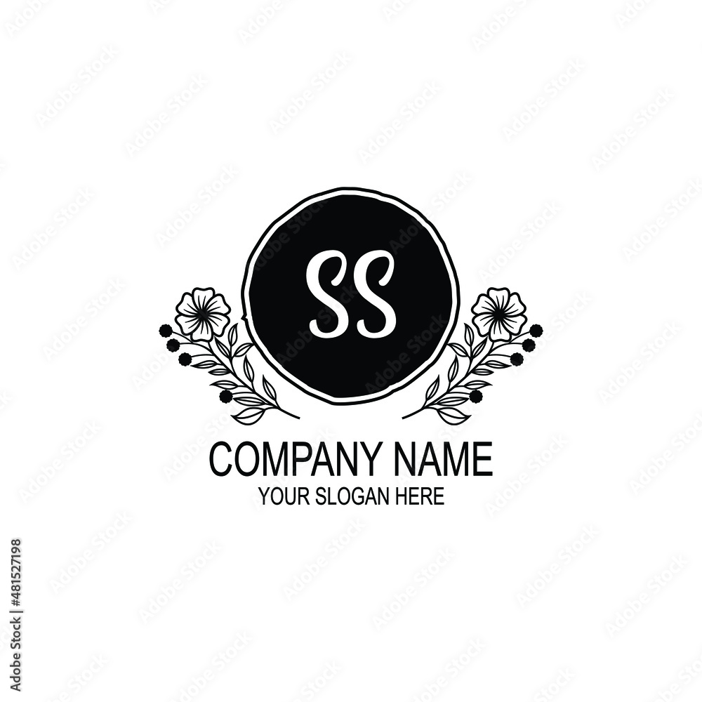 SS initial hand drawn wedding monogram logos SS initial hand drawn wedding monogram logos