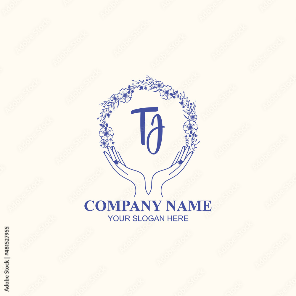 TJ initial hand drawn wedding monogram logos TJ initial hand drawn wedding monogram logos