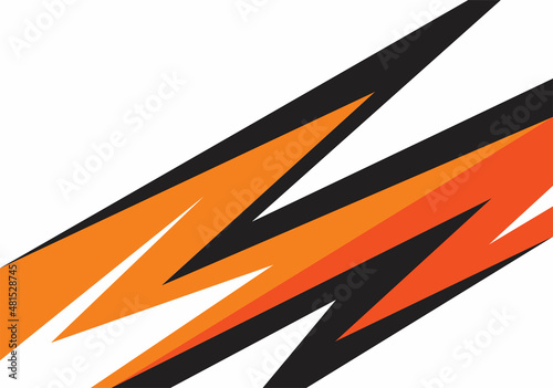 Simple background with gradient orange color zigzag pattern and some copy space area