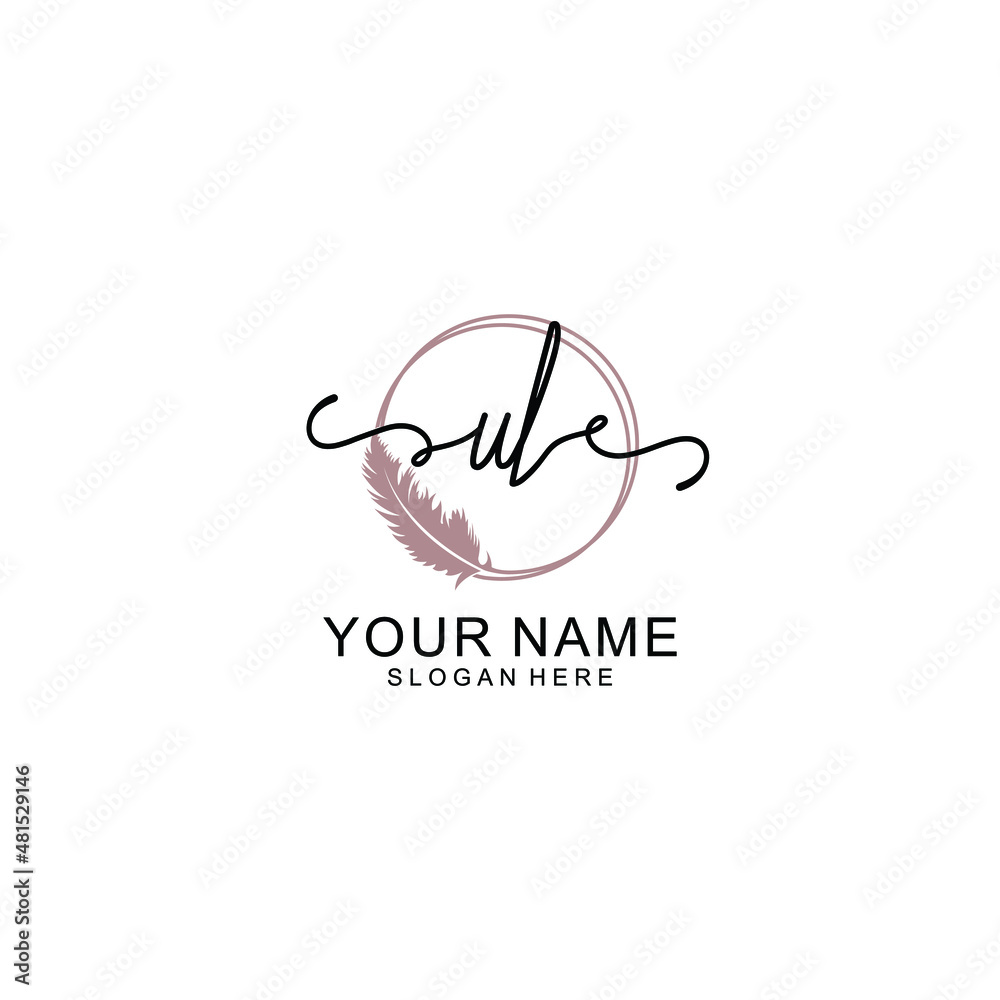 Initial UL beauty monogram and elegant logo design handwriting logo of initial signature Initial UL beauty monogram and elegant logo design handwriting logo of initial signature