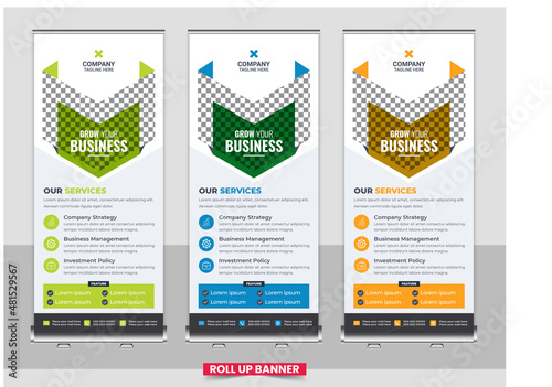 Roll up banner stand template design